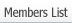 Members list